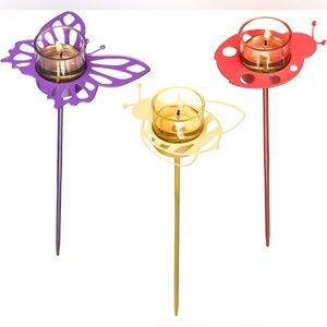 PARTYLITE NWT tea light candle holder stakes